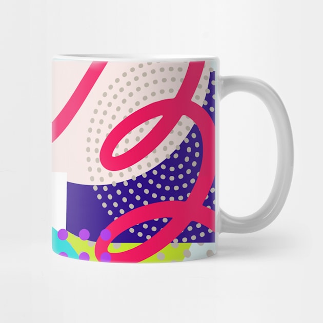 Modern Geometric Pattern Bright POP Retro Style by SwagOMart